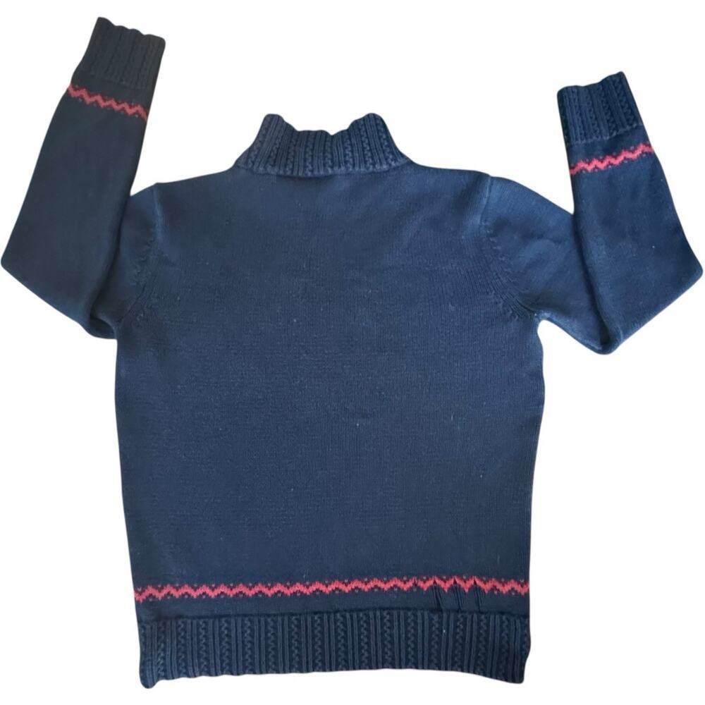 Liz Claiborne Women’s Christmas Ornament Pullover Knit Sweater Navy Small Petite - Picture 5 of 11